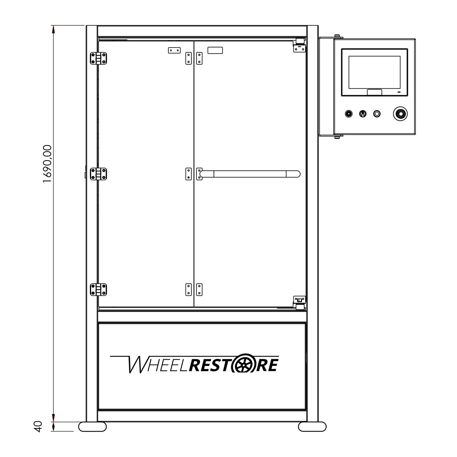 Dimensions for WR-DCM3 Diamond Cut Machine